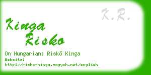kinga risko business card